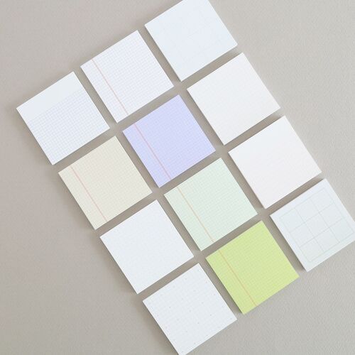 Grid Pattern Sticky Note Set
