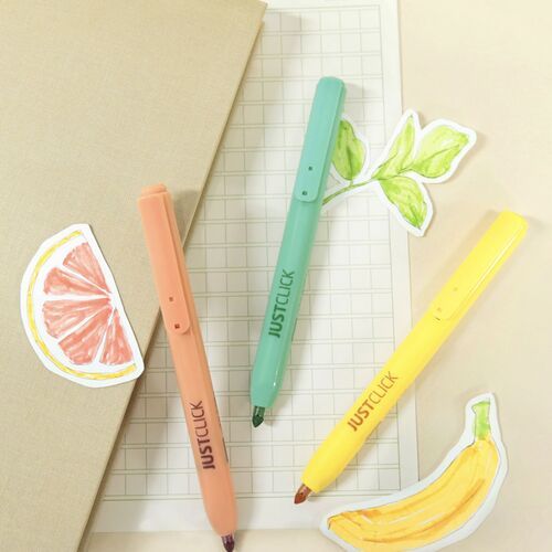 3pcs Natural Retractable Highlighter Set - Image 9