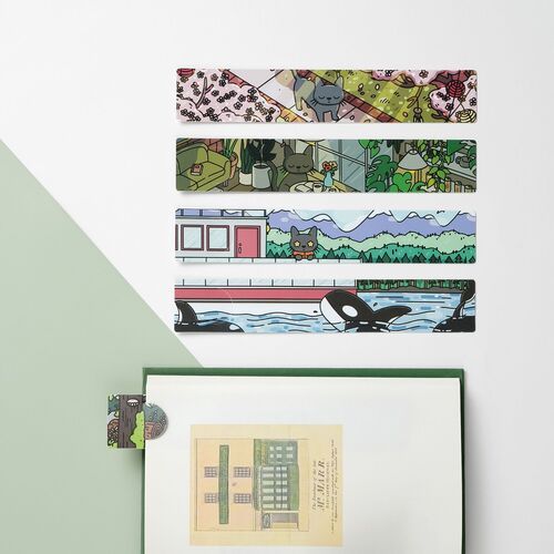 5pcs Cat in Seattle Bookmark Set - Image 4