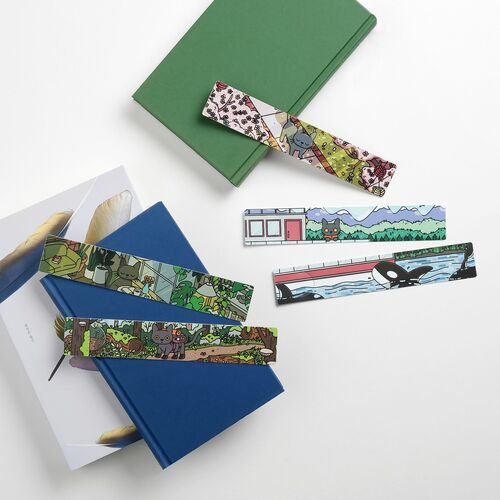 5pcs Cat in Seattle Bookmark Set