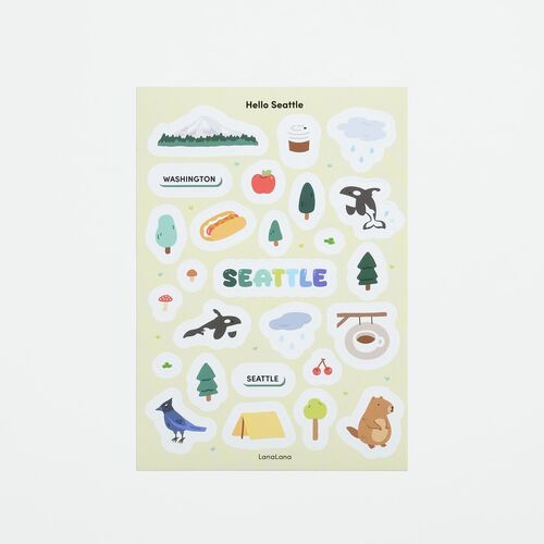 Hello Seattle Sticker - Image 3