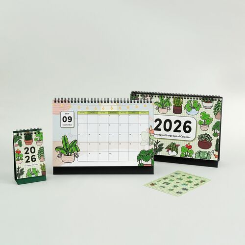 2026 Houseplant Large Spiral Calendar