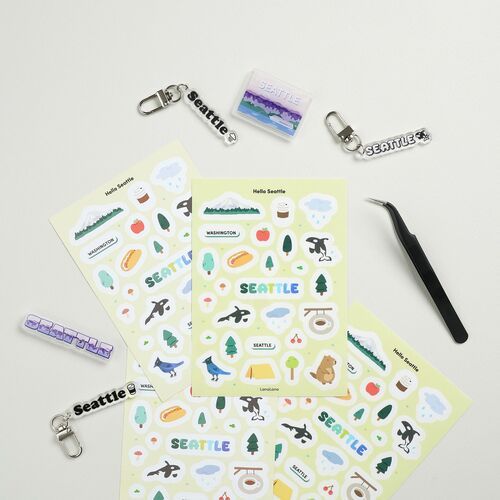 Seattle Acrylic Key Ring - Image 9