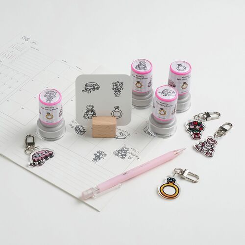 4pcs Self-inking Stamp Set - Image 26